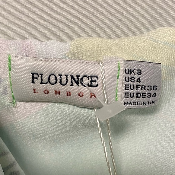 Flounce London Satin Bardot Dress Size 4 - Picture 11 of 11